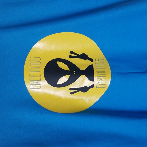 SBC Greetings Earthling Short Sleeve Blue Tee - Picture 4 of 6